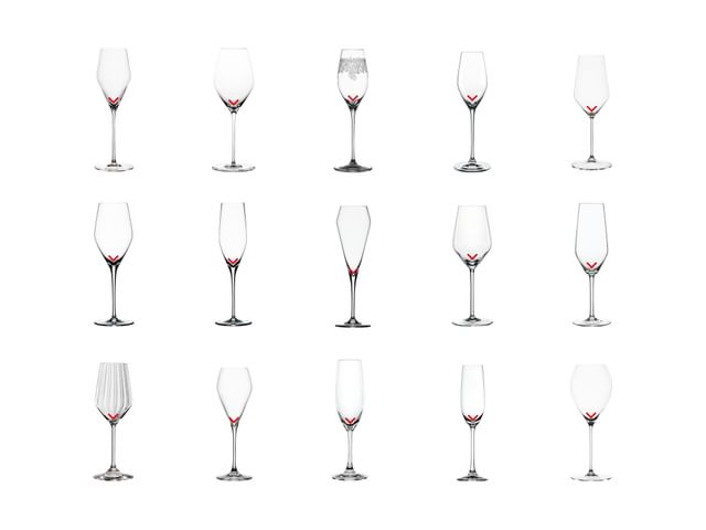 Collage of SPIEGELAU sparkling wine and champagne glasses with mousse point