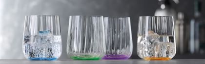 water in RIEDEL glassware lined up